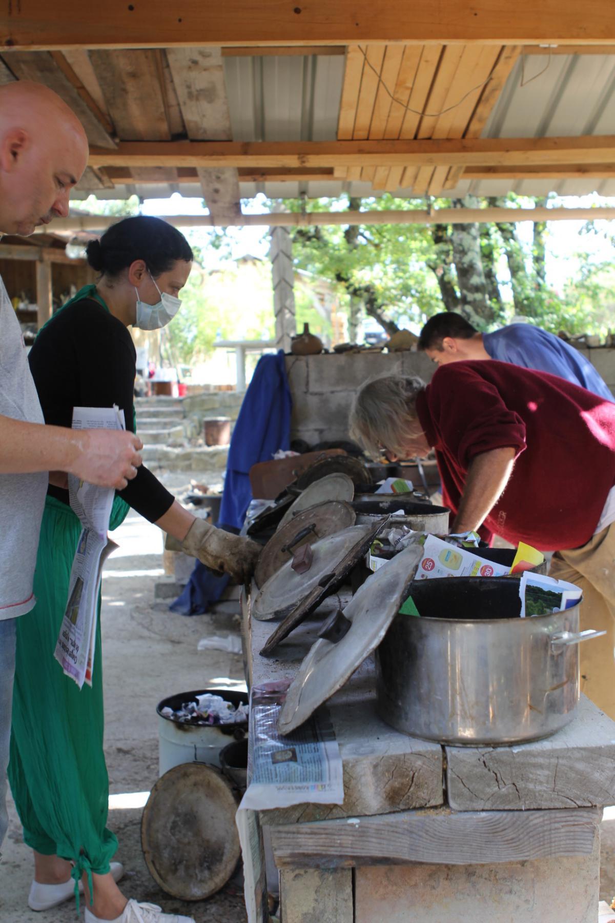 Enfumage raku au papier